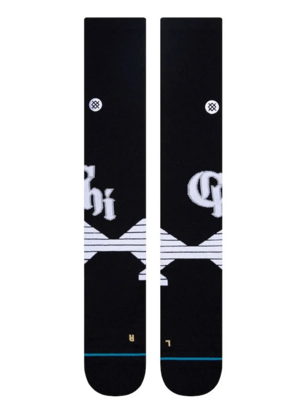 NWT Stance Black Graphic Crew Socks